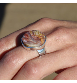 agate dentelle folle bague