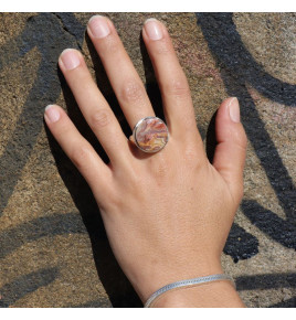 bague argent agate crazy lace