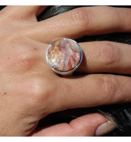 bague agate argent
