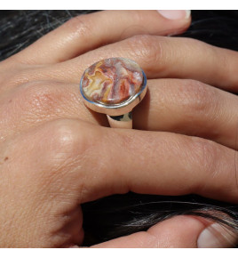 bague argent avec agate