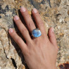 bague labradorite brute