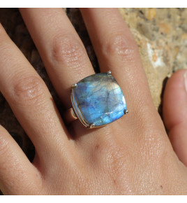 bague labradorite argent