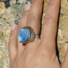 labradorite bague argent
