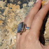 bague labradorite bleue
