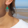boucles d'oreilles malachite