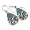 boucle d oreille argent malachite