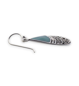 boucles d'oreilles pierre verte