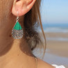 malachite boucle d'oreille