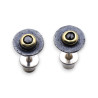 boucles d'oreilles argent diamant noir