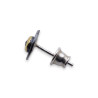 puce d'oreille diamant noir