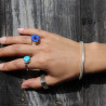 azurite bague argent
