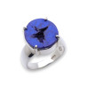 bague azurite bleu