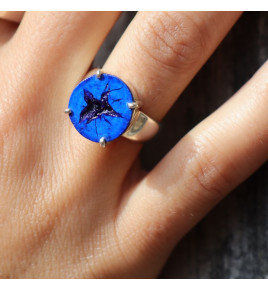 bague pierre bleue