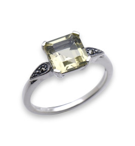 bague quartz lemon femme