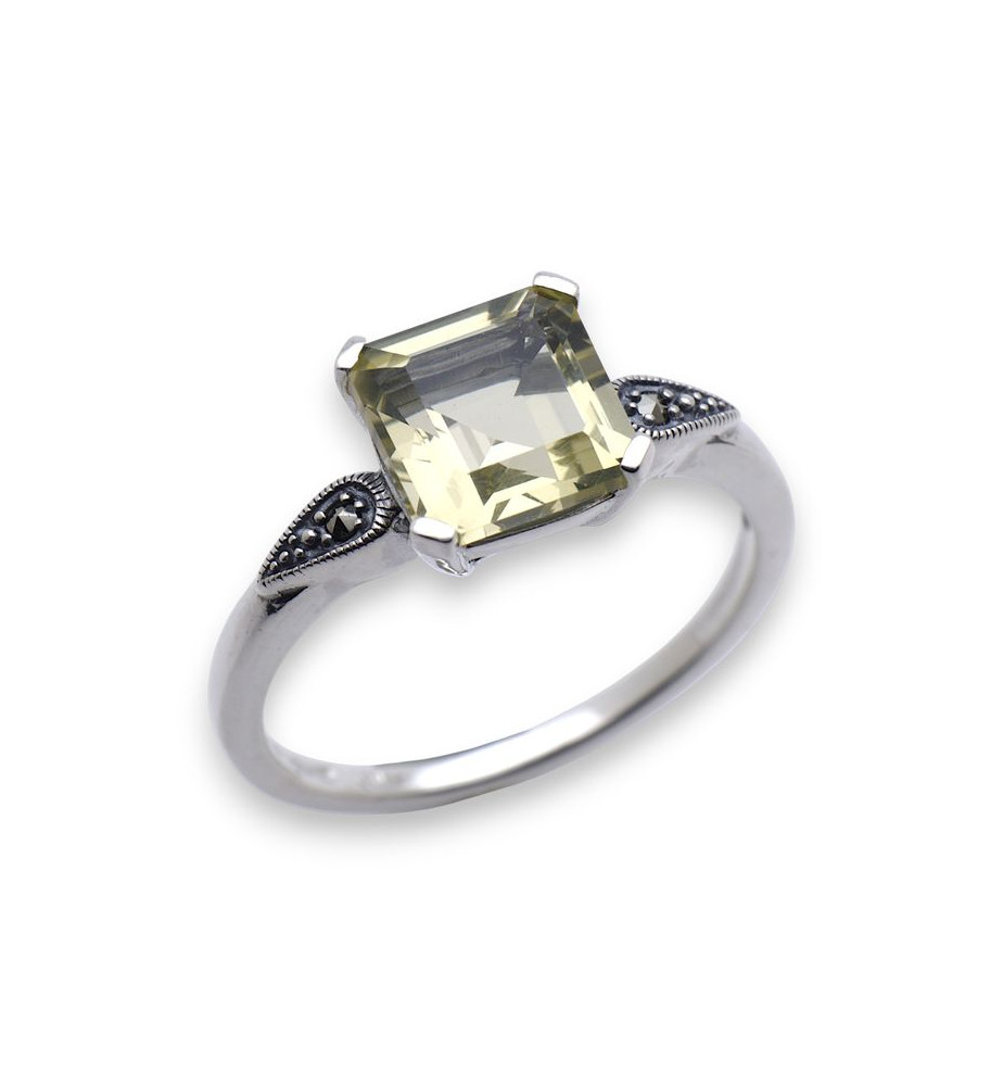 bague quartz lemon femme