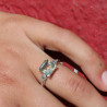 bague argent quartz lemon