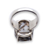 bague argent et pierre marron