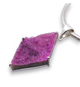 pendentif argent avec cobaltocalcite