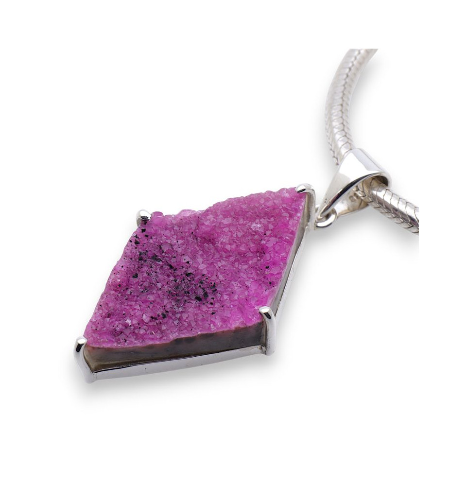 pendentif argent avec cobaltocalcite