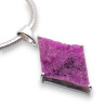pendentif argent pierre rose