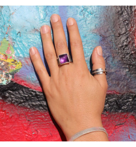 bague pierre violette