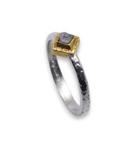 bague argent diamant