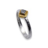 bague argent diamant