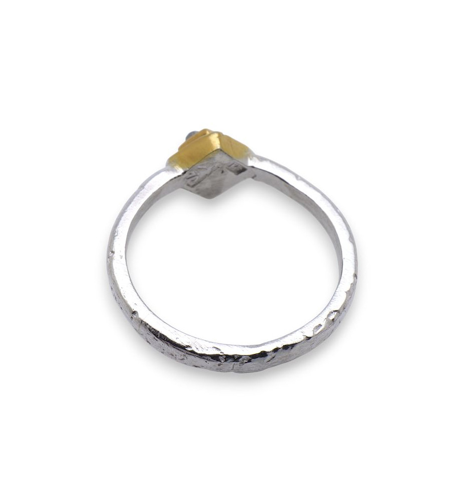 bague argent avec diamant