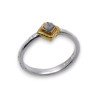 bague fine argent diamant