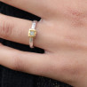 bague argent diamant