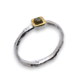 bague argent diamant femme