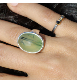 bague prehnite verte