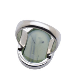bague préhnite argent