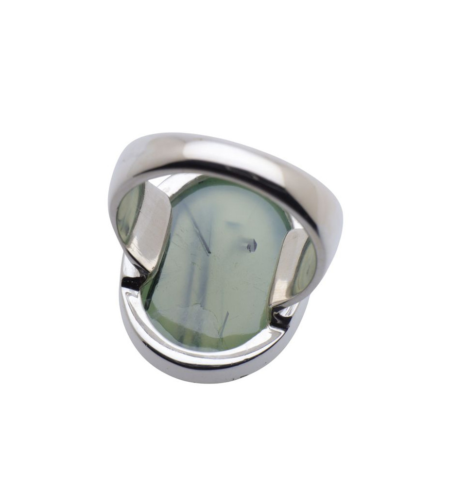 bague préhnite argent