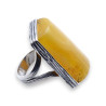 bague ambre jaune