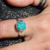 bague argent avec dioptase femme