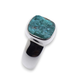 bague dioptase argent