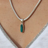 pendentif argent avec dioptase