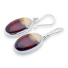 boucles d'oreilles argent jaspe