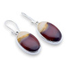 jaspe mokaite boucle d'oreille