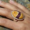 bague argent jaspe