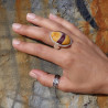 bague argent pierres multicolores