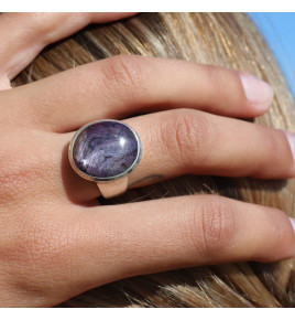 rubis bague argent