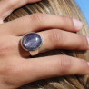 bague rubis pourpre argent