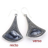 boucles d'oreilles argent et merlinite