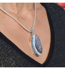 agate dendritique pendentif
