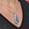 agate dendritique pendentif