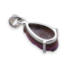 pendentif argent pierre rose