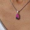 pendentif argent avec cobaltocalcite