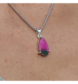 cobaltocalcite pendentif argent